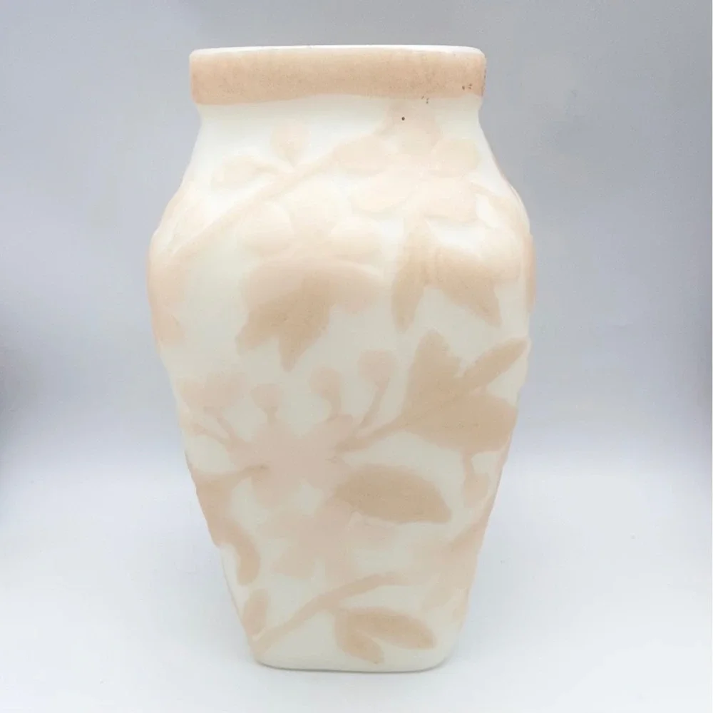 Consolidated Phoenix Glass Love Birdsl Satin Vase Art Deco 1 of 2